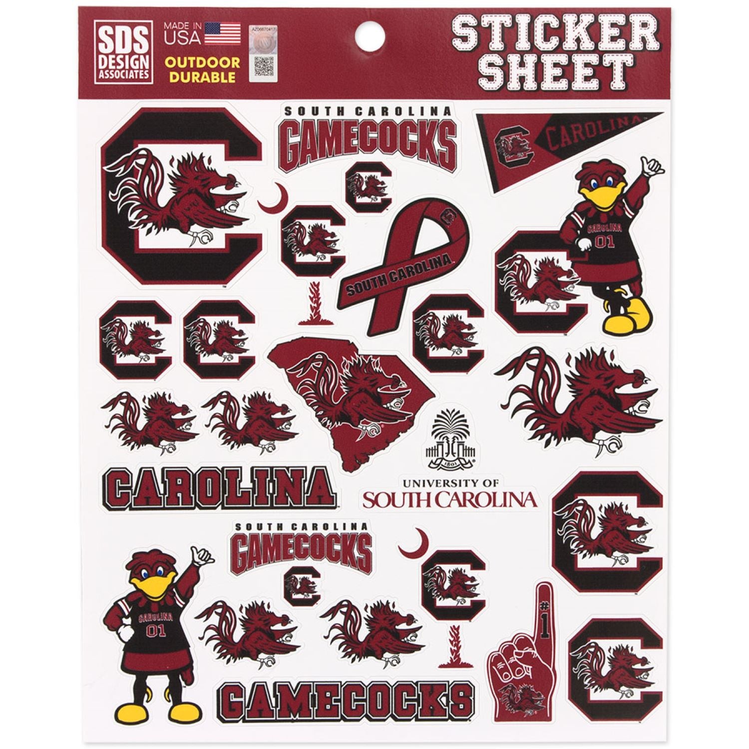 University of South Carolina Sticker Sheet