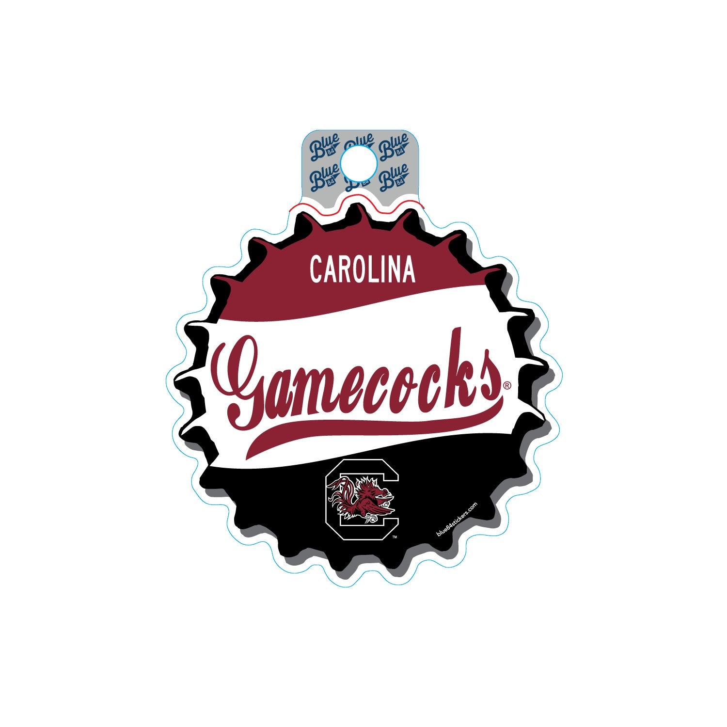 CAROLINA GAMECOCKS BOTTLE CAP DECAL