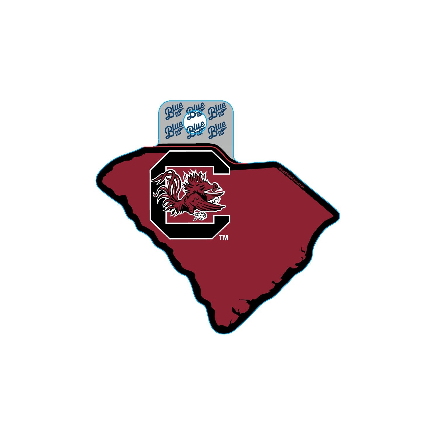 SOUTH CAROLINA STATE WITH BLOCK C DECAL