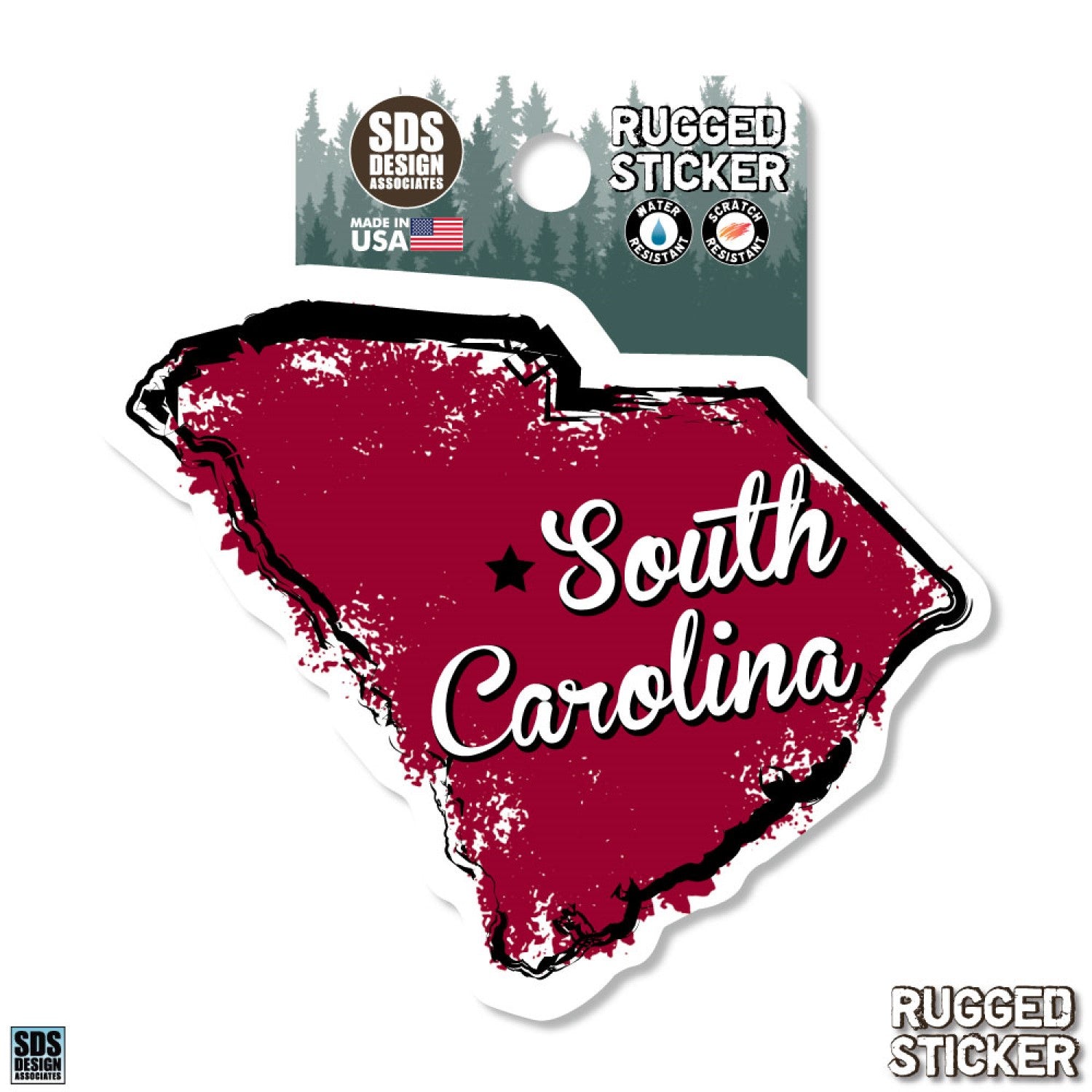 3.5" SOUTH CAROLINA IN STATE RUGGED STICKER
