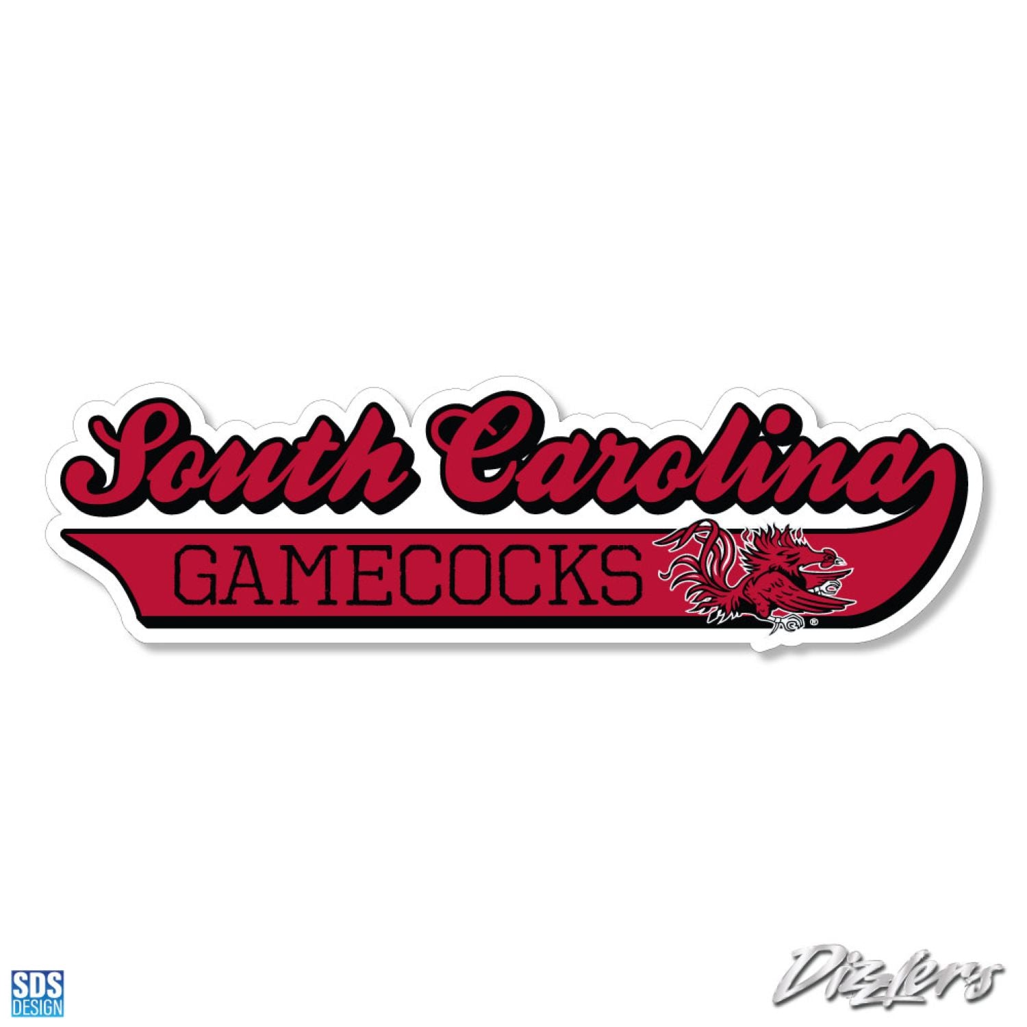 SOUTH CAROLINA GAMECOCKS 3" VARSITY DIZZLER DECAL