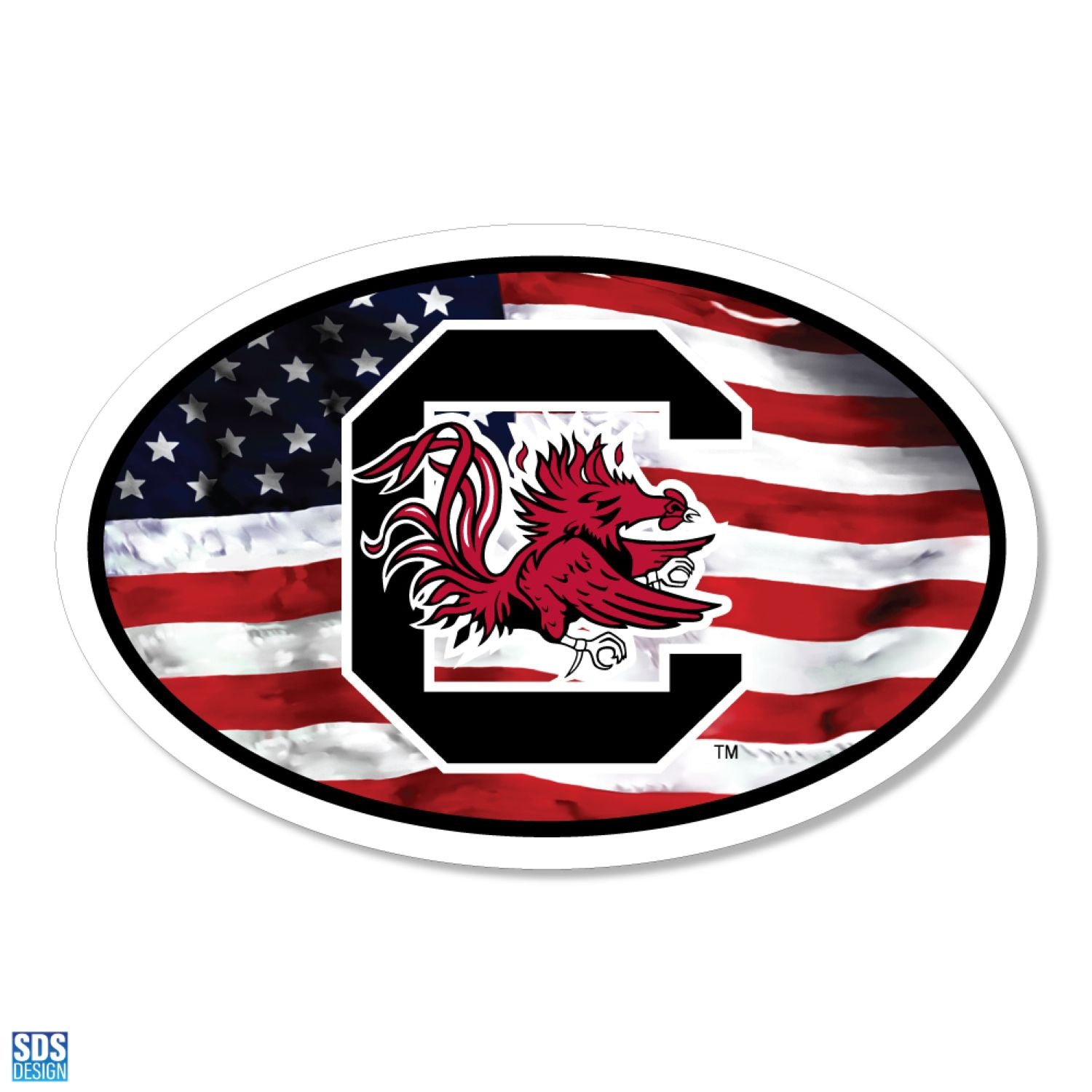 SOUTH CAROLINA GAMECOCKS 6" BLOCK C USA EURO DECAL