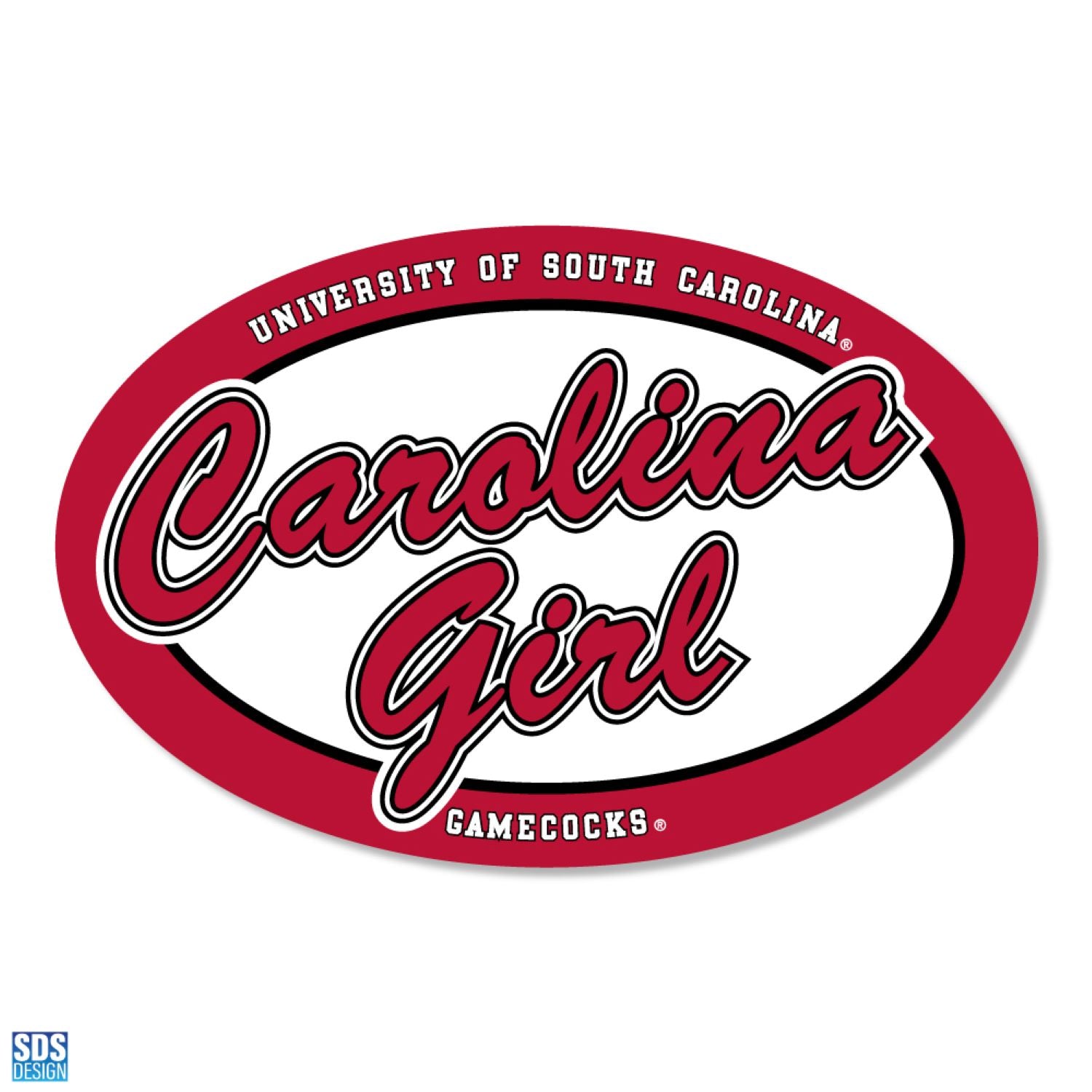 SOUTH CAROLINA GAMECOCKS 6" EURO CAROLINA GIRL DECAL