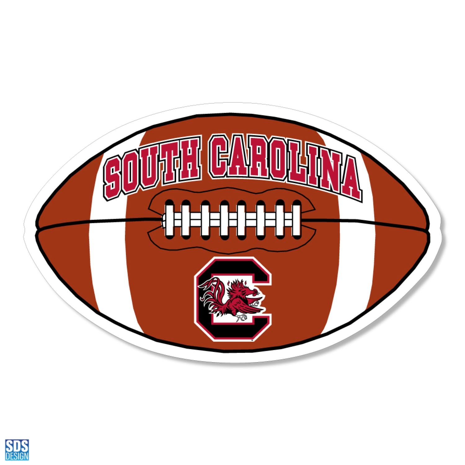SOUTH CAROLINA GAMECOCKS 6" FOOTBALL DECAL