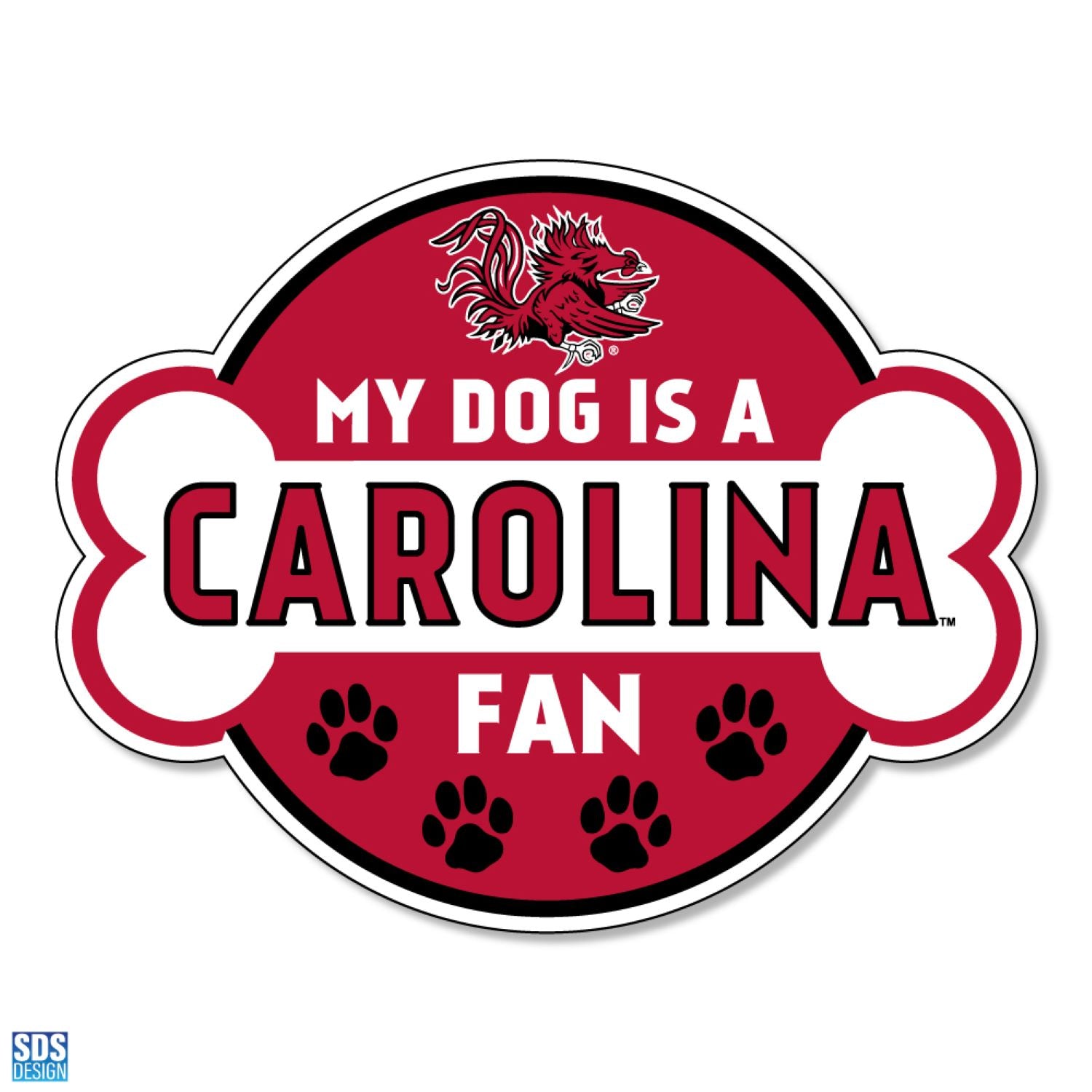SOUTH CAROLINA GAMECOCKS 6" MY DOG IS A CAROLINA FAN DECAL
