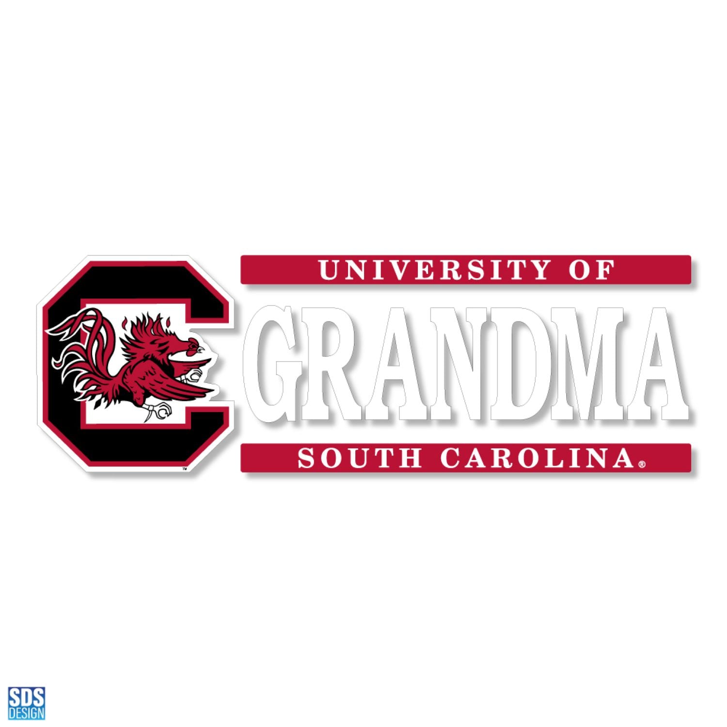 SOUTH CAROLINA GAMECOCKS 6X2 GRANDMA DECAL