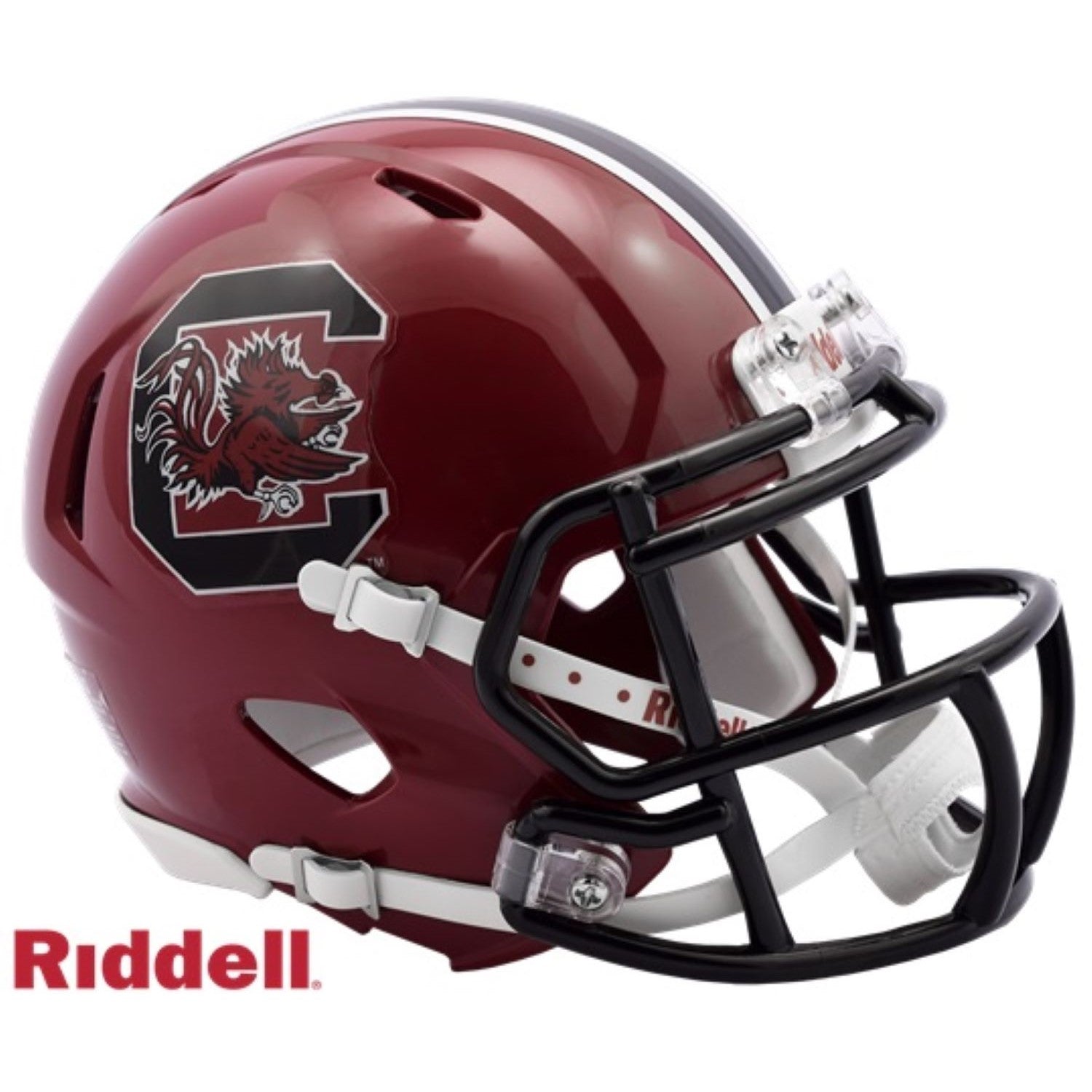 SOUTH CAROLINA GAMECOCKS GARNET BLOCK C MINI HELMET