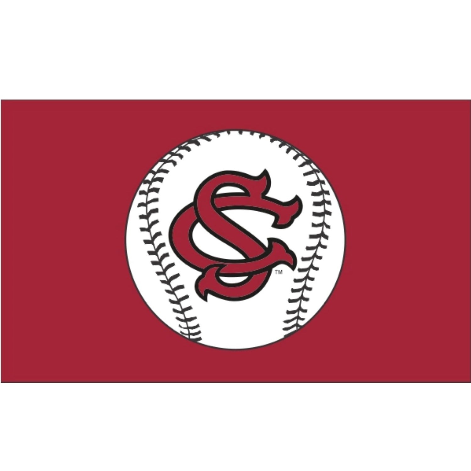 SOUTH CAROLINA GARNET 3X5 BASEBALL FLAG