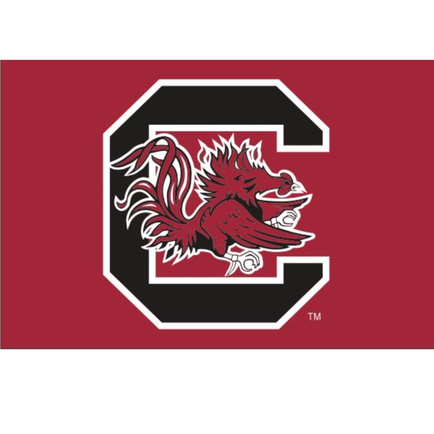 SOUTH CAROLINA 12X18 GARNET BLOCK C BOAT FLAG