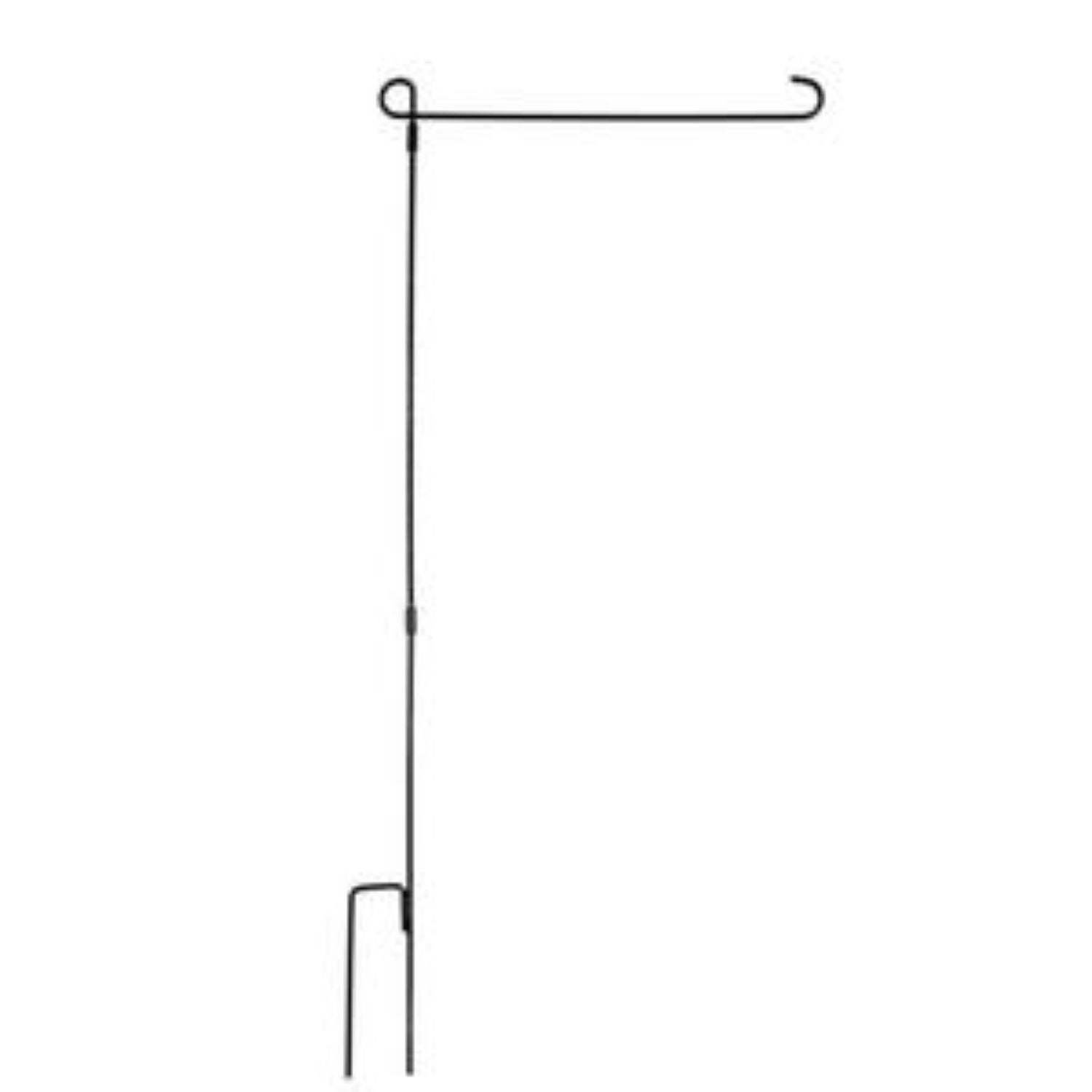 BLACK 3 PIECE GARDEN FLAG POLE
