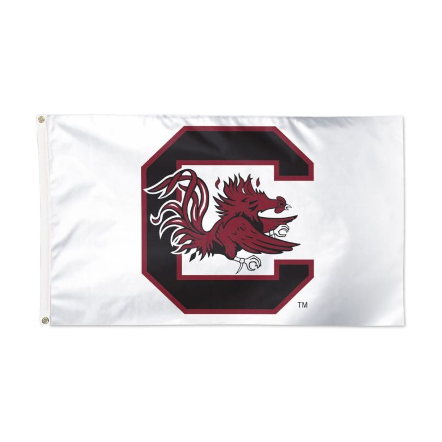 SOUTH CAROLINA GAMECOCKS WHITE C BLOCK FLAG