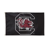 SOUTH CAROLINA GAMECOCKS BLACK C BLOCK 3X5 FLAG