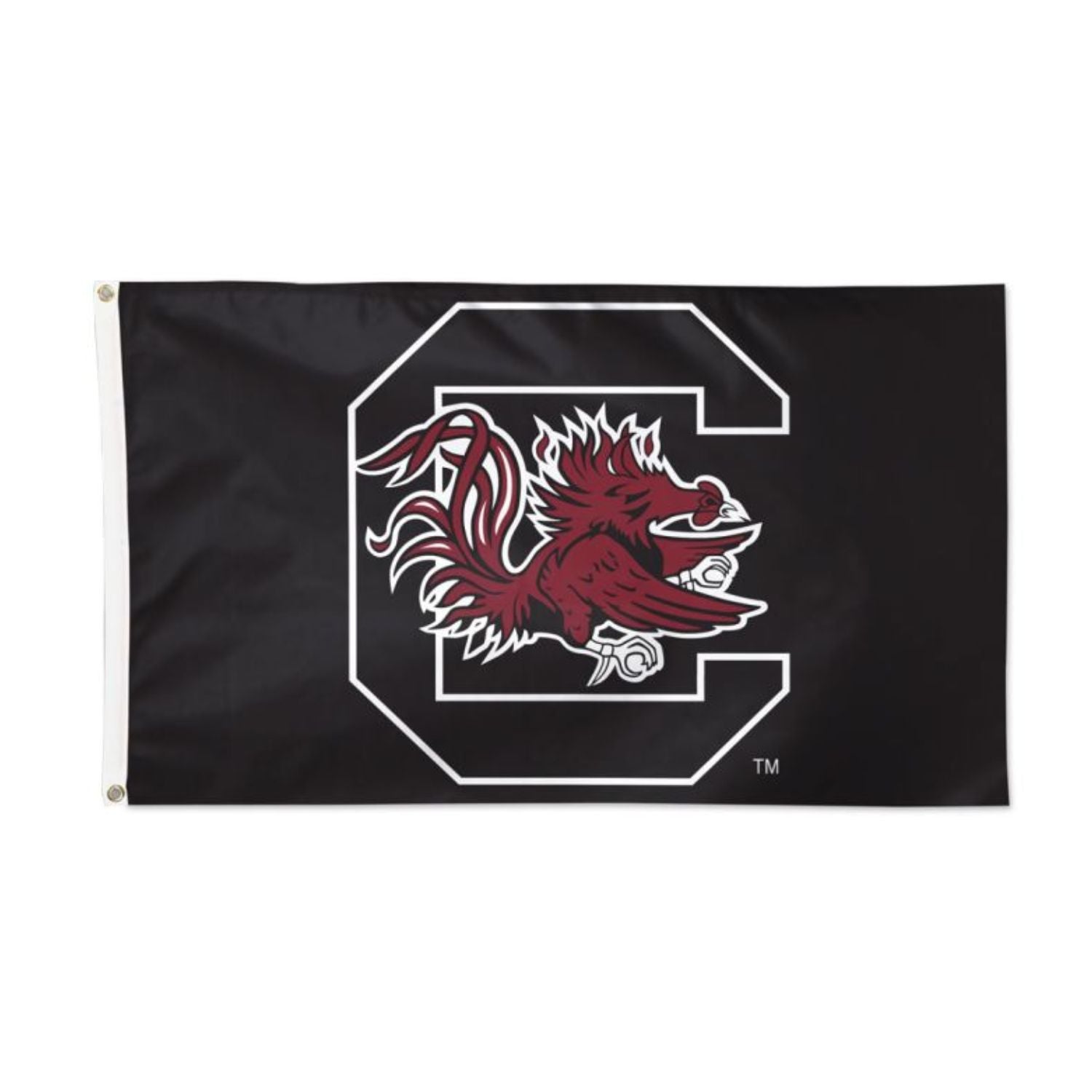 SOUTH CAROLINA GAMECOCKS BLACK C BLOCK 3X5 FLAG