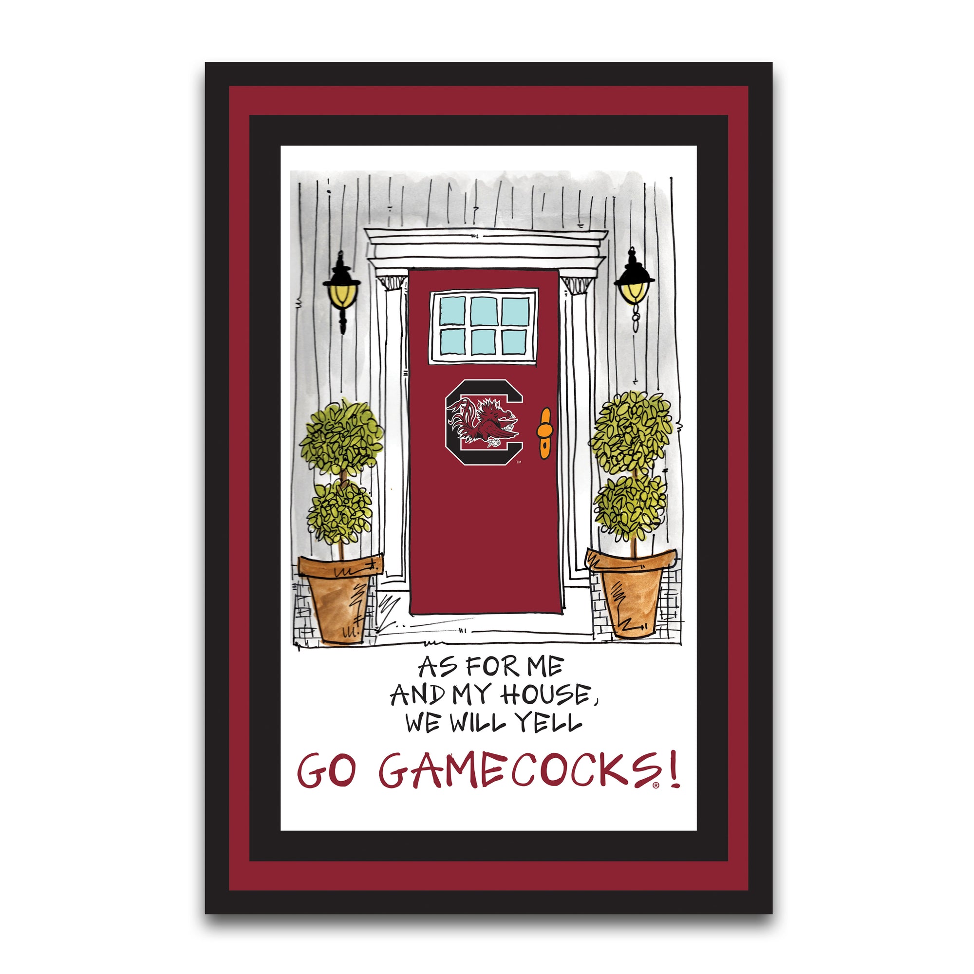SOUTH CAROLINA GAMECOCKS FRONT DOOR GARDEN FLAG