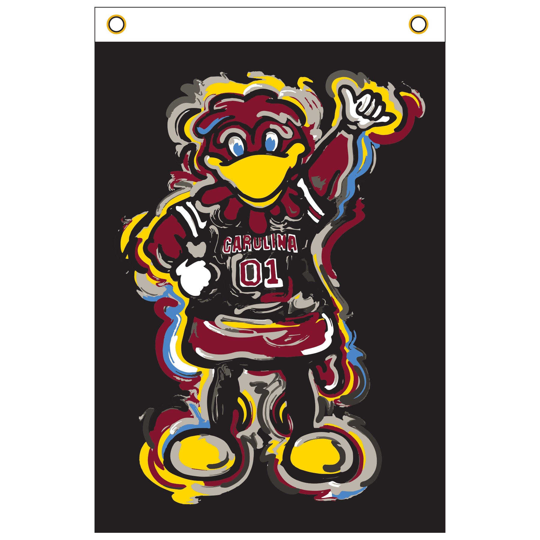 SOUTH CAROLINA GAMECOCKS JUSTIN PATTEN COCKY HOUSE FLAG