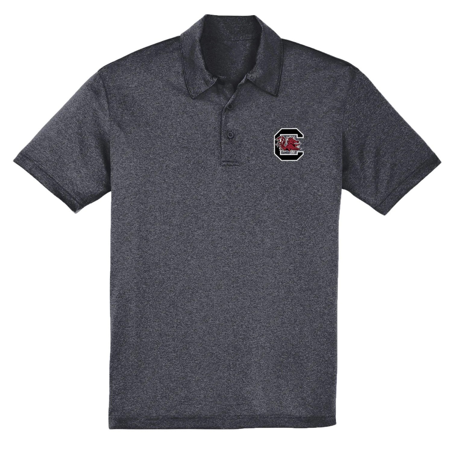 HEATHER GRAY BLOCK C POLO