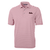 GARNET AND WHITE STRIPE CAROLINA SCRIPT CUTTER AND BUCK POLO