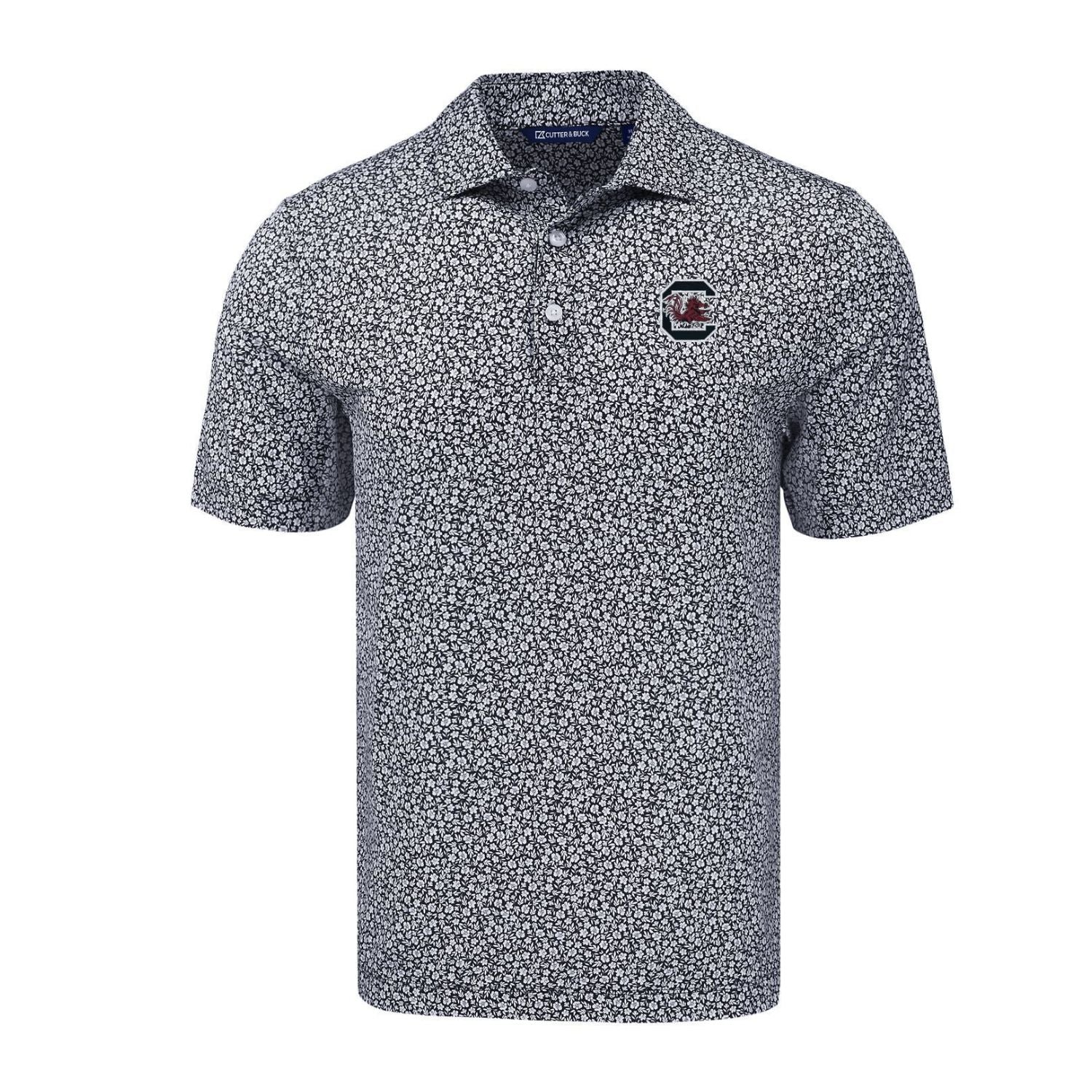 SOUTH CAROLINA GAMECOCKS BLACK FLORAL BLOCK C BY C&amp;B POLO