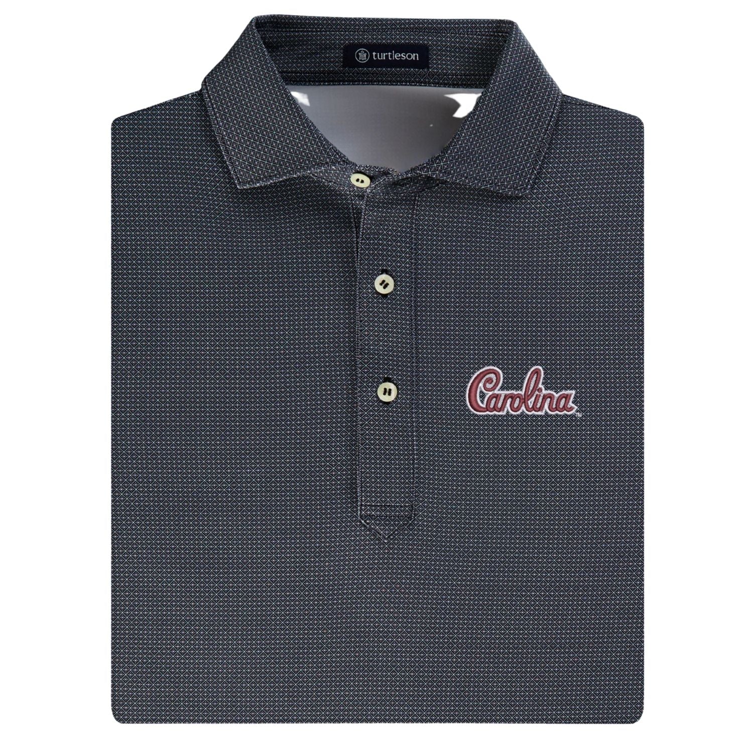 SOUTH CAROLINA GAMECOCKS TURTLESON BLACK SCRIPT CHRIS POLO