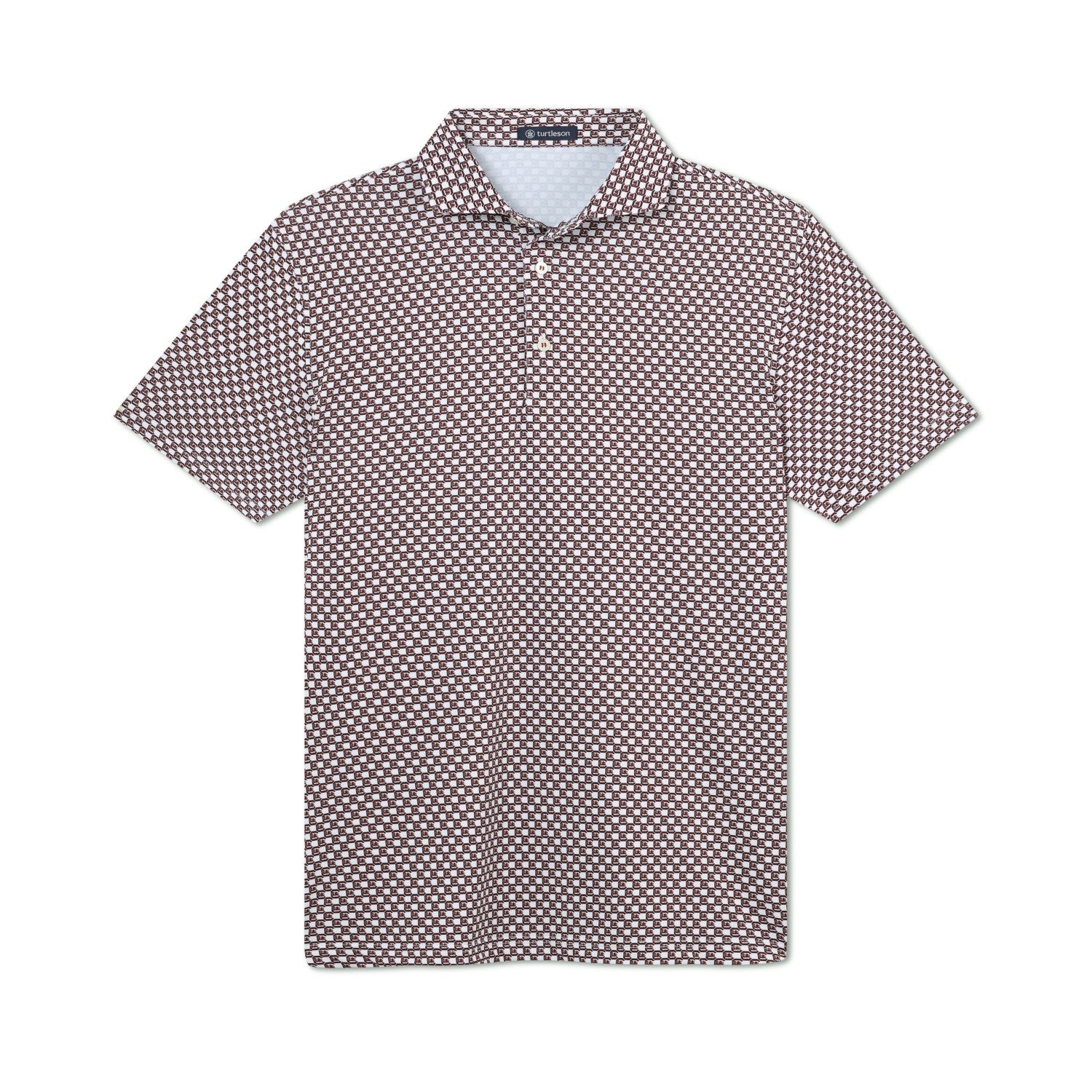SOUTH CAROLINA GAMECOCKS WHITE ALLOVER BLOCK C GAMEDAY TURTLESON POLO