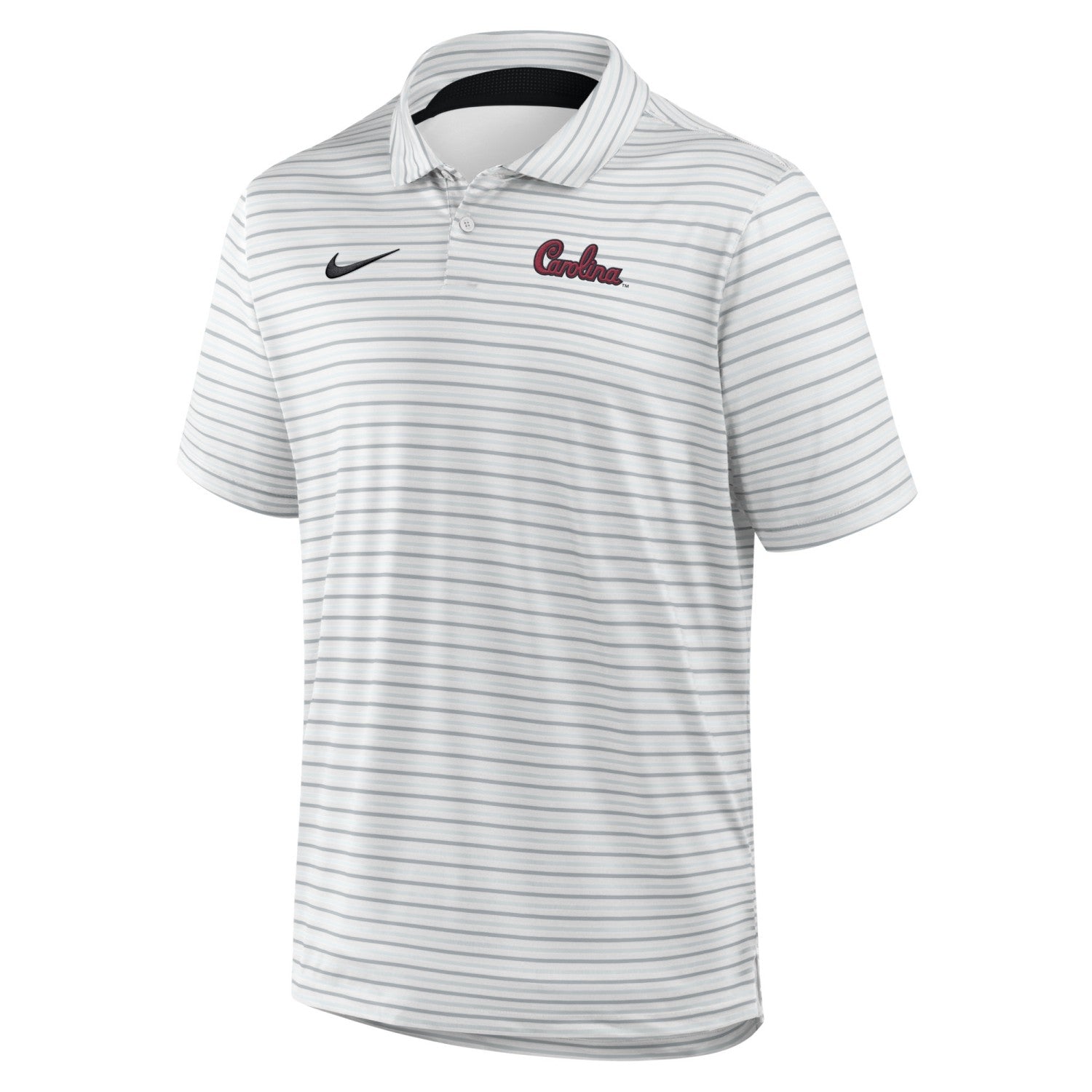 SOUTH CAROLINA GAMECOCKS WHITE STRIPE SCRIPT CAROLINA NIKE POLO