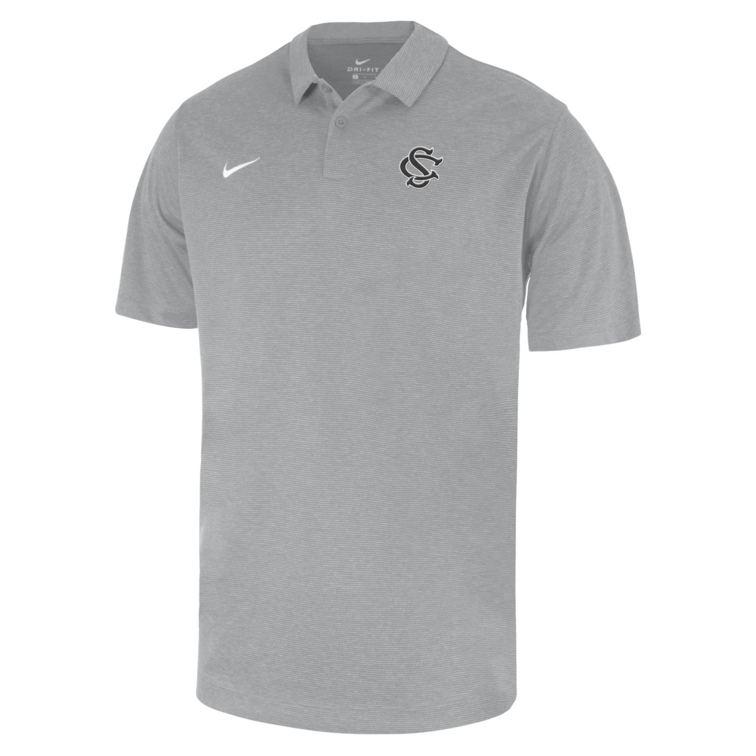 SOUTH CAROLINA GAMECOCKS GRAY INTERLOCKING SC NIKE POLO