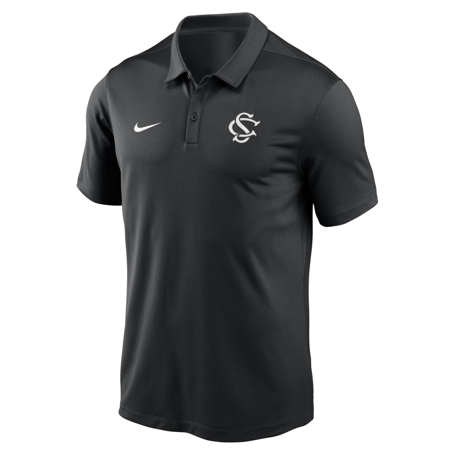 SOUTH CAROLINA GAMECOCKS BLACK INTERLOCKING SC NIKE VICTORY POLO
