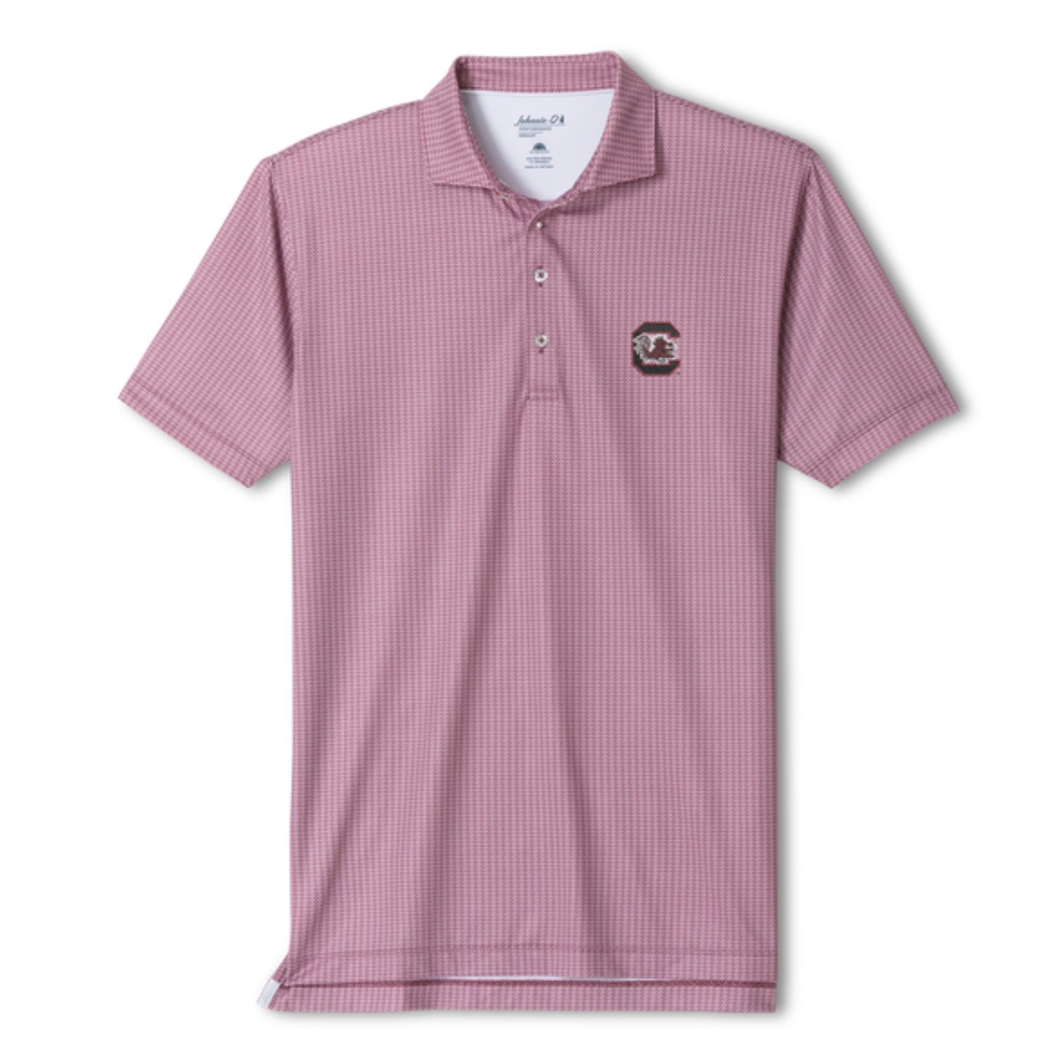 SOUTH CAROLINA GAMECOCKS GARNET BLOCK C CROSSLINK POLO BY JOHNNIE-O