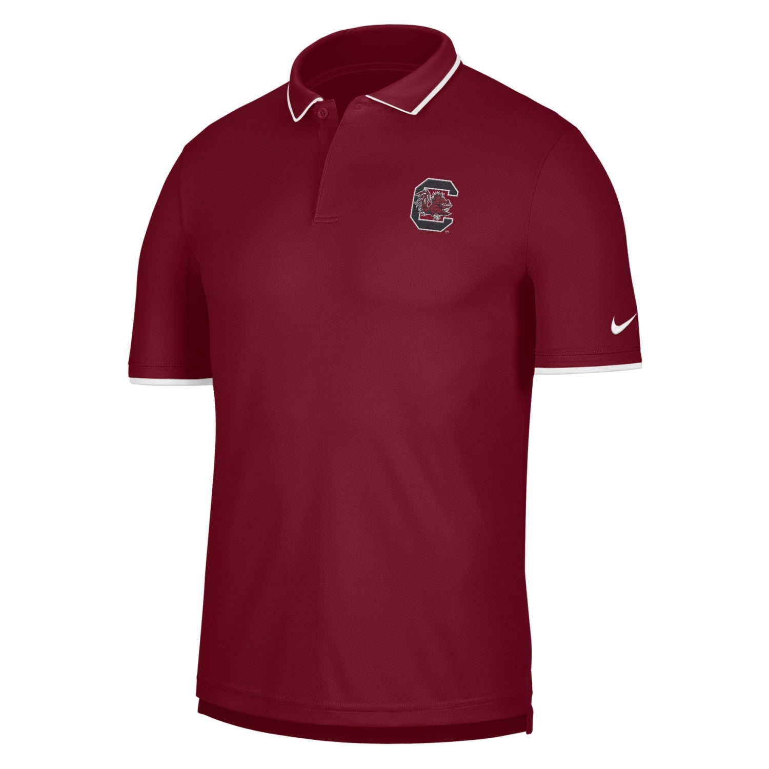 SOUTH CAROLINA GAMECOCKS GARNET BLOCK C NIKE UV COLLEGIATE POLO