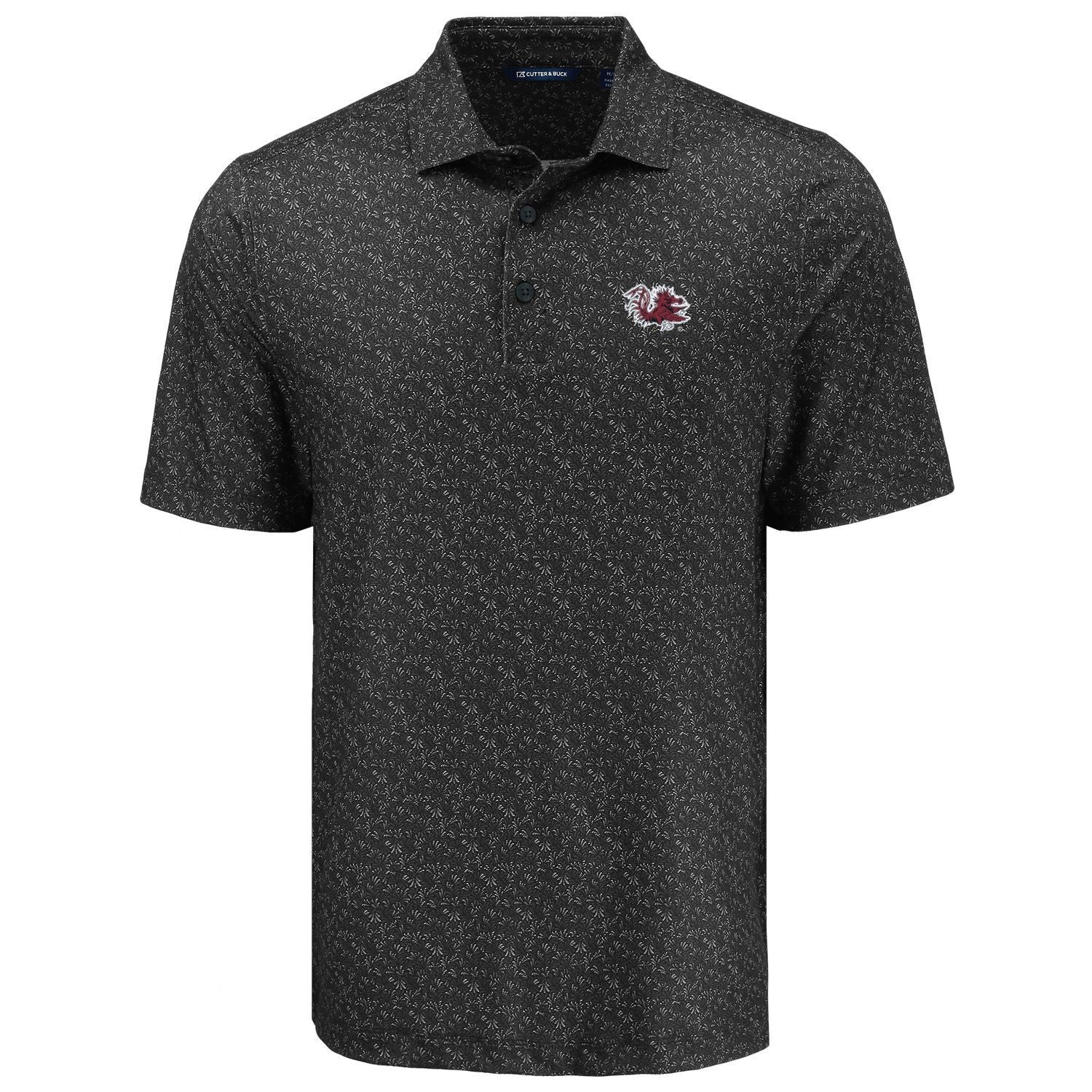 SOUTH CAROLINA GAMECOCKS BLACK FERN PRINT GAMECOCK POLO