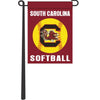 SOUTH CAROLINA 13X18 SOFTBALL GARDEN FLAG