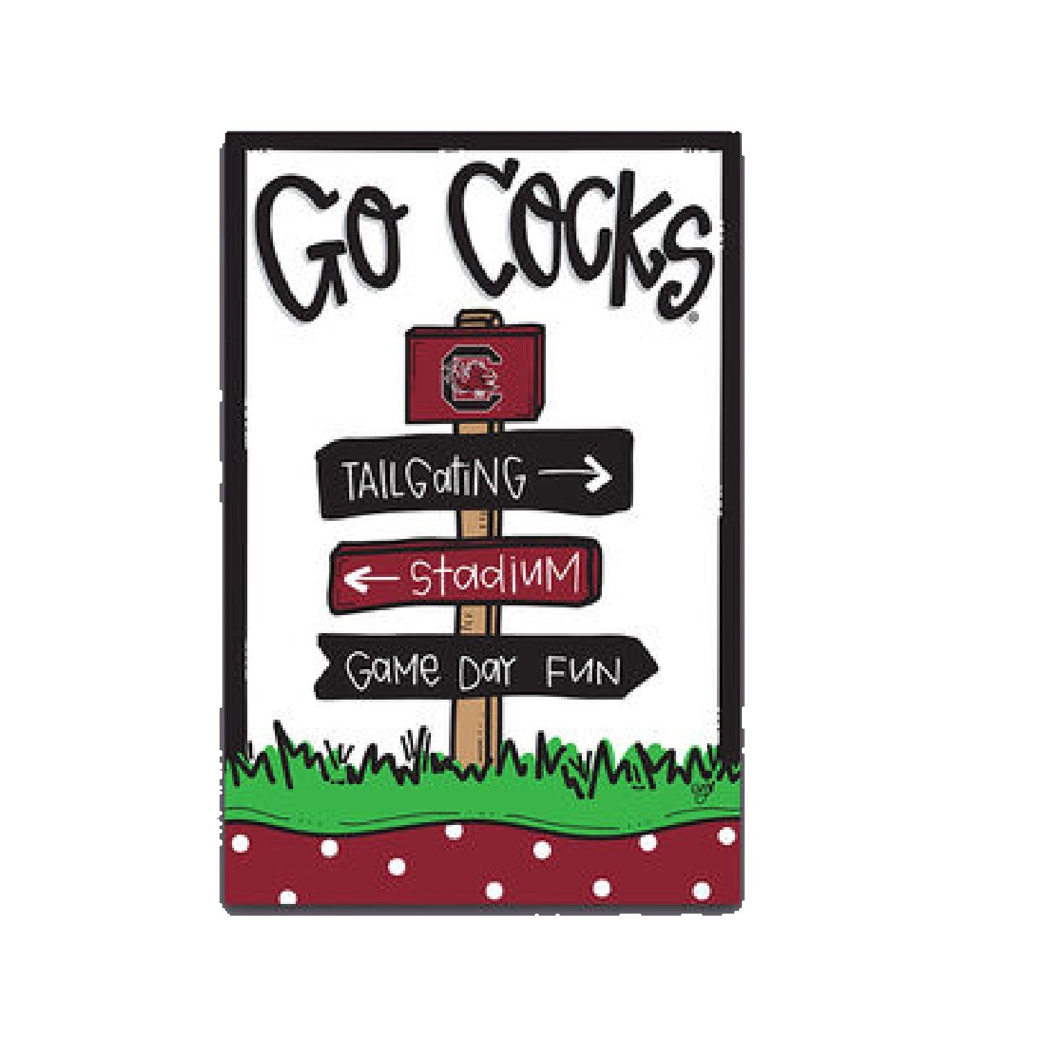 CAROLINA GAMECOCKS SIGN GARDEN FLAG