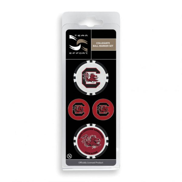 South Carolina Gamecocks Hat Clip & Ball Markers Set - Magnetic Golf Accessories For Fans