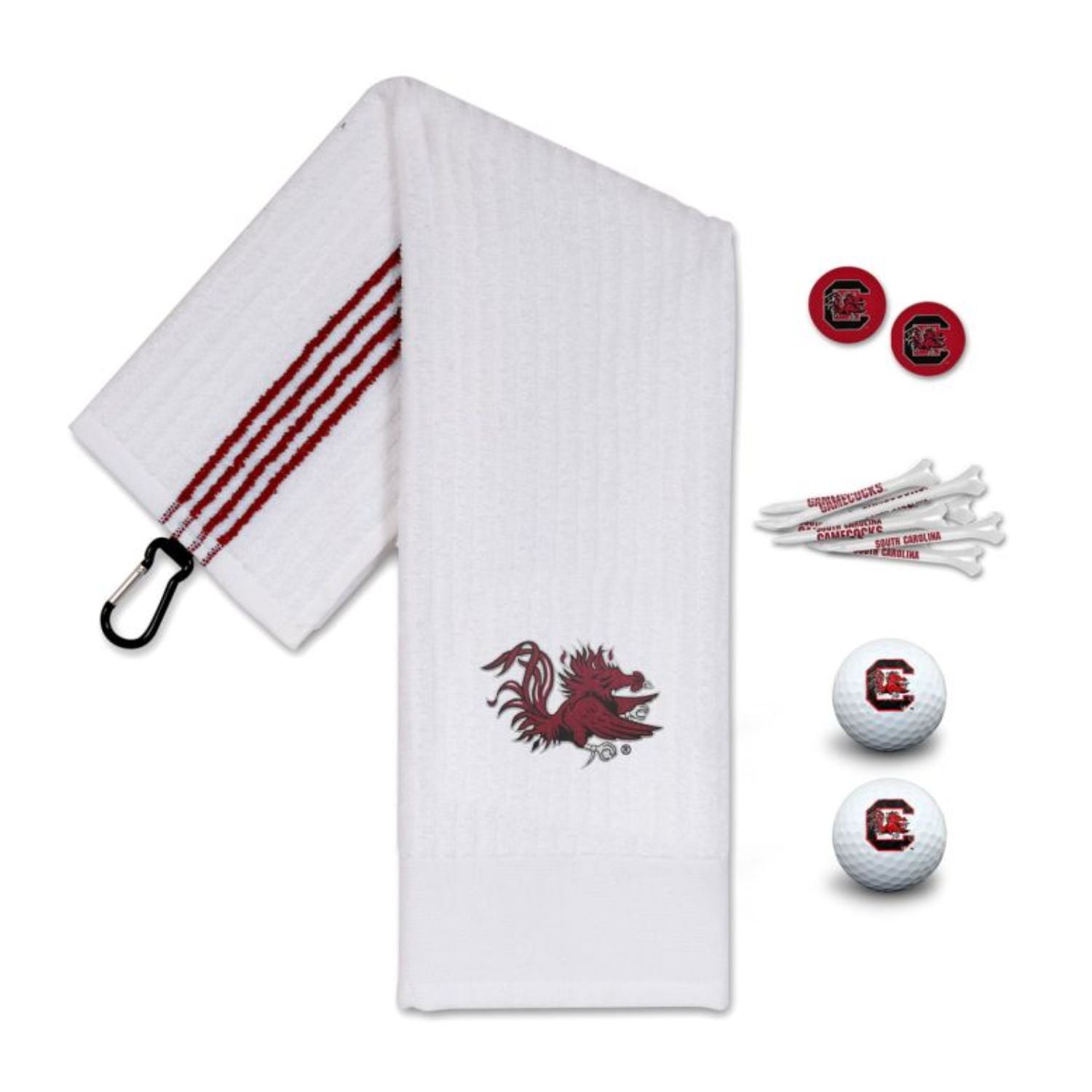 SOUTH CAROLINA GAMECOCKS WHITE GOLF SET