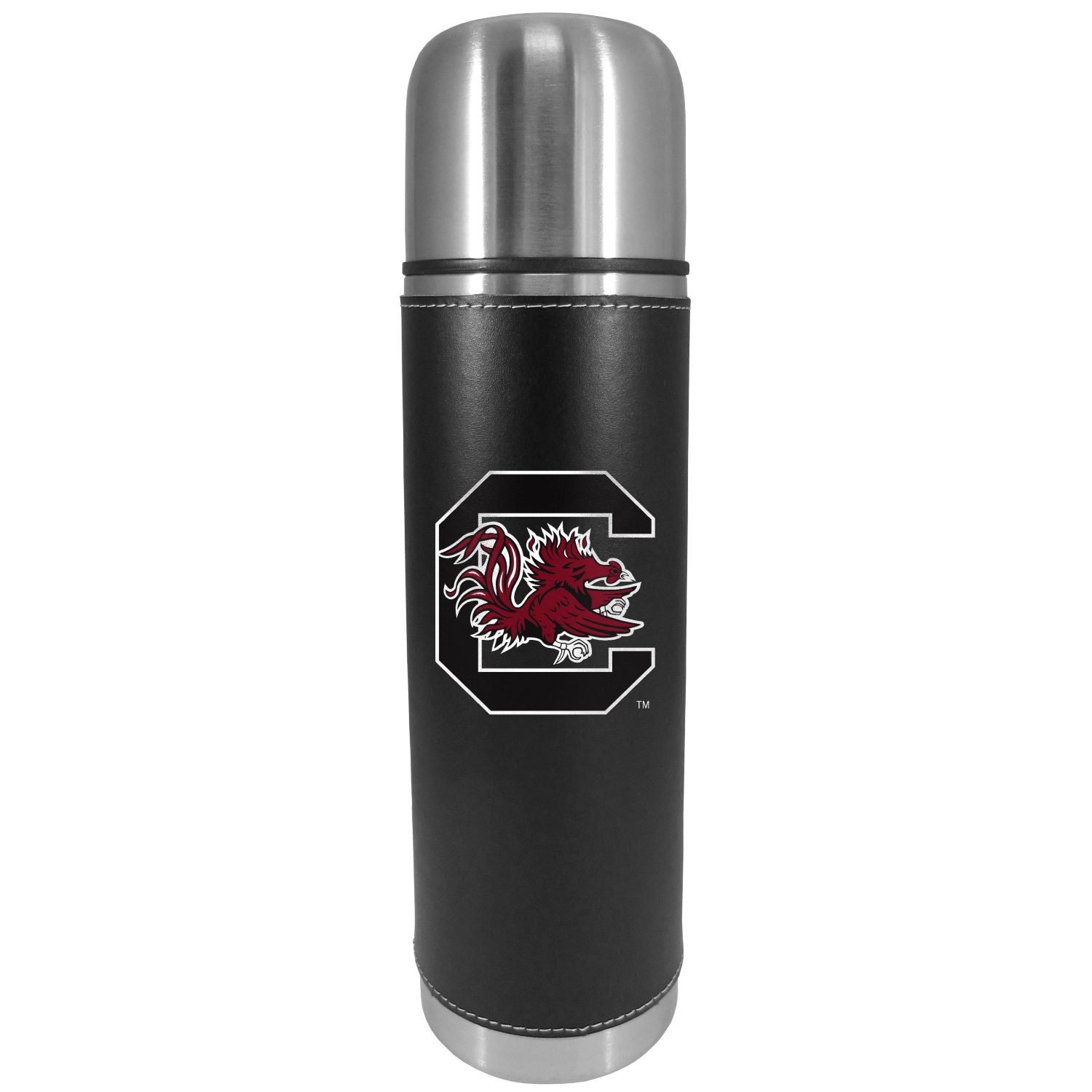 SOUTH CAROLINA GAMECOCKS LEATHER THERMOS