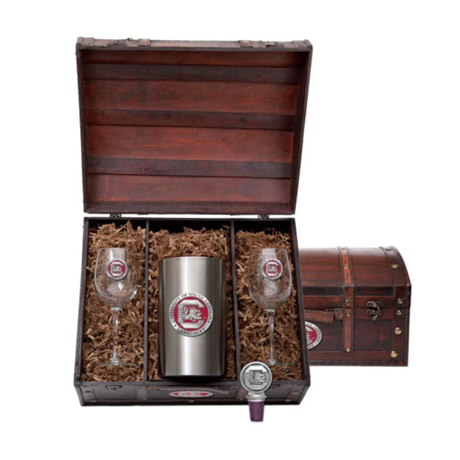 SOUTH CAROLINA GAMECOCKS WINE CHEST SET