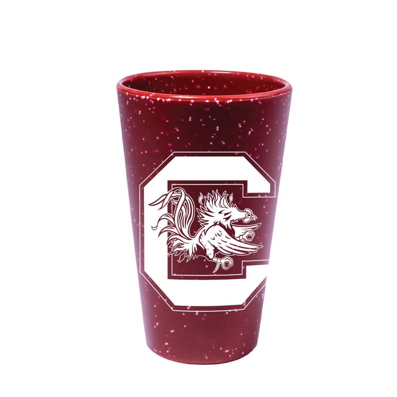 GARNET BLOCK C SILICONE PINT GLASS