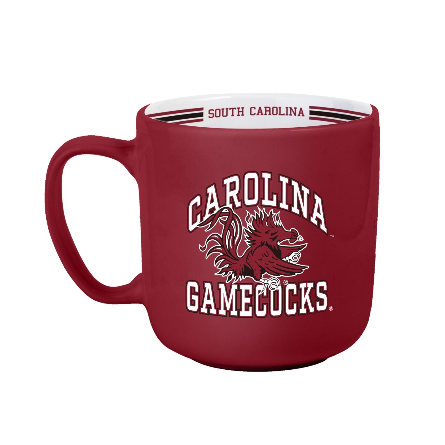 SOUTH CAROLINA GAMECOCKS GARNET 15OZ STRIPE MUG