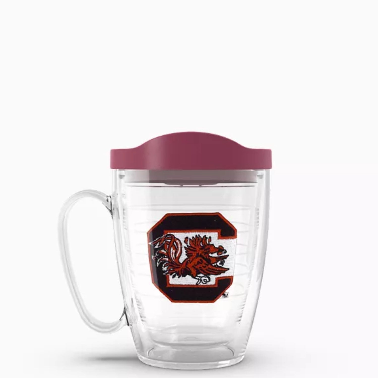 SOUTH CAROLINA GAMECOCKS 16OZ EMBROIDER BLOCK C MUG WITH GARNET LID