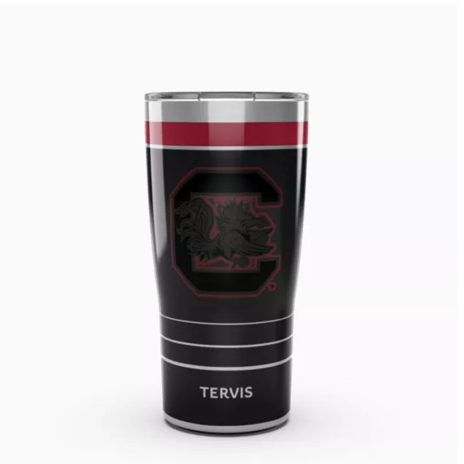 SOUTH CAROLINA GAMECOCKS 20OZ BLACK STAINLESS TUMBLER WITH LID