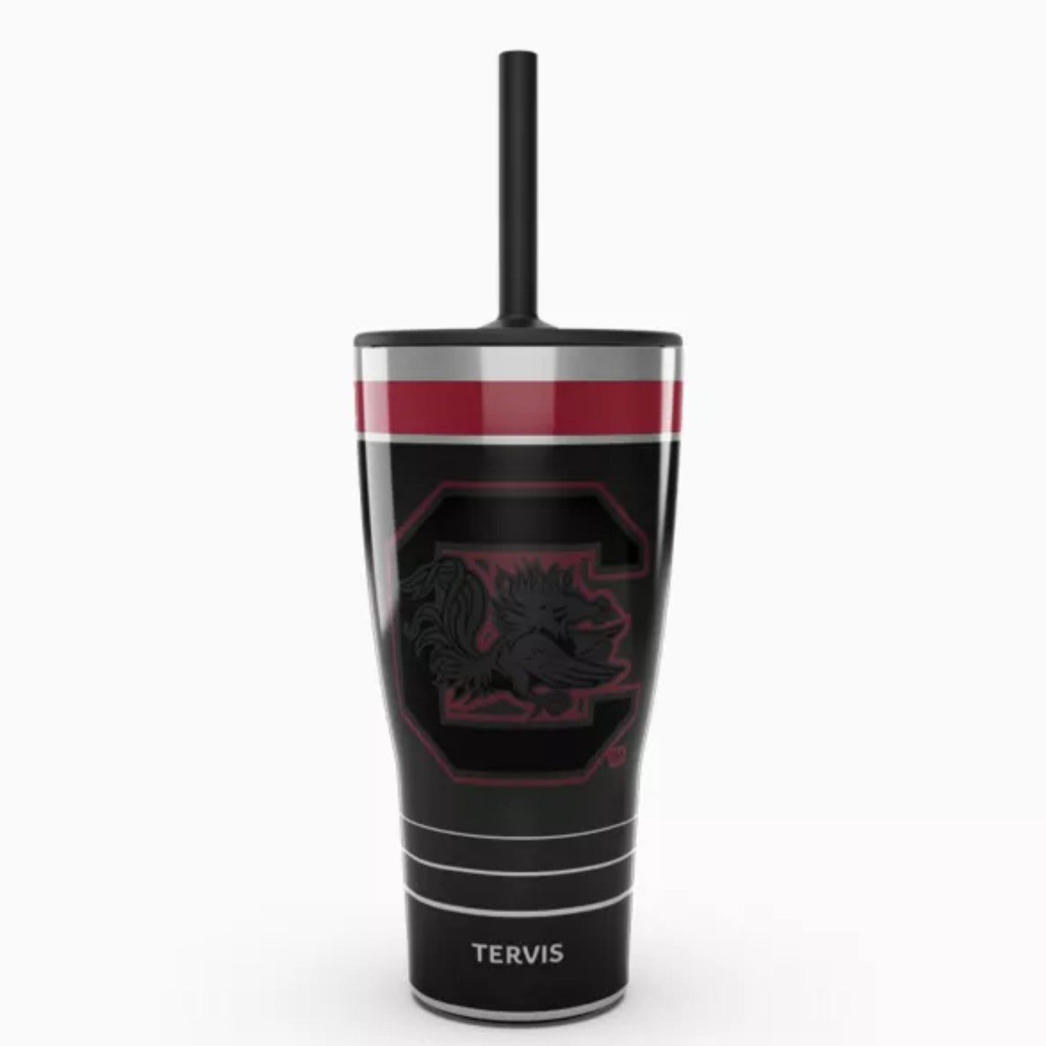 SOUTH CAROLINA GAMECOCKS 30OZ BLACK STAINLESS WITH STRAW LID TUMBLER