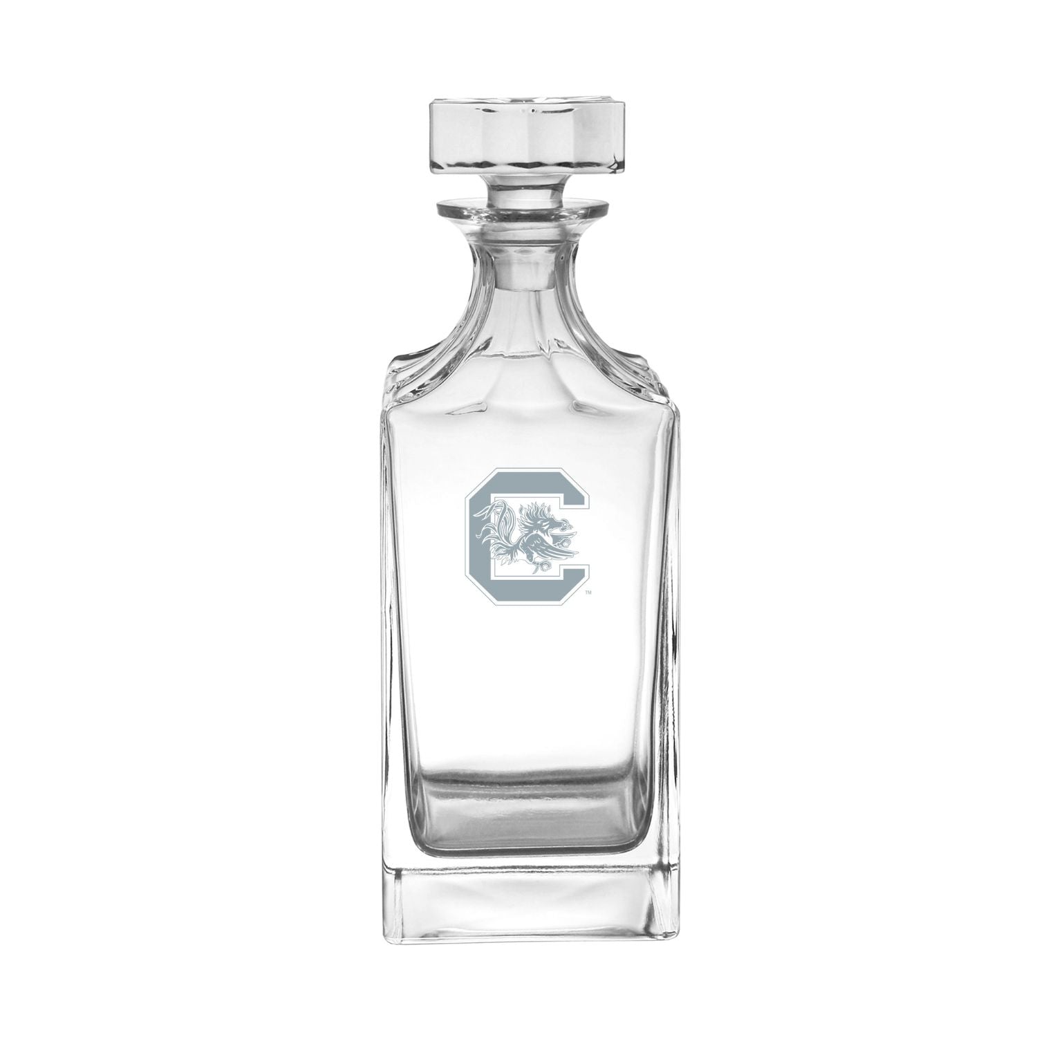SOUTH CAROLINA GAMECOCKS 30OZ C BLOCK DECANTER GLASS