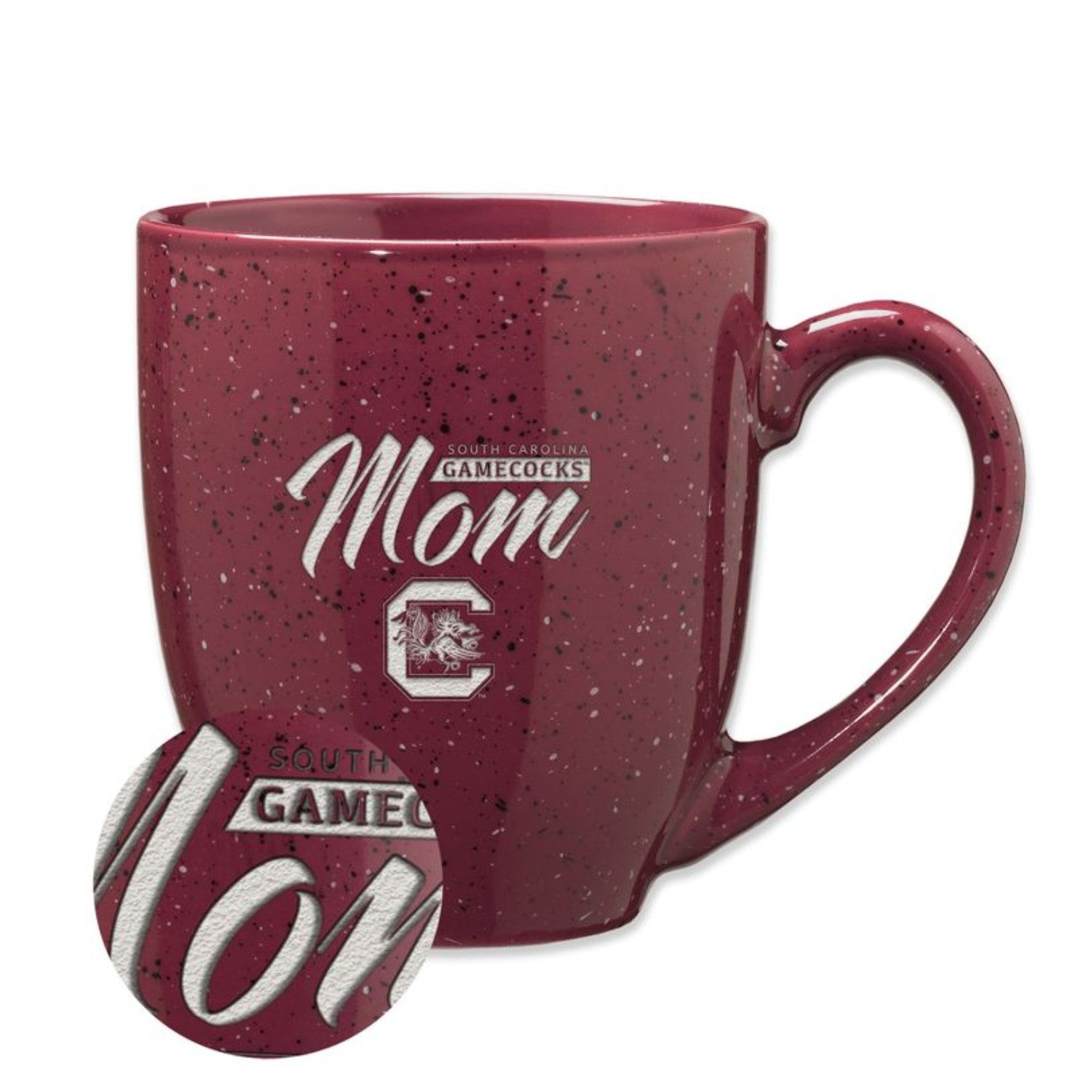 SOUTH CAROLINA GAMECOCKS GARNET GAMECOCKS MOM 16OZ BISTRO MUG