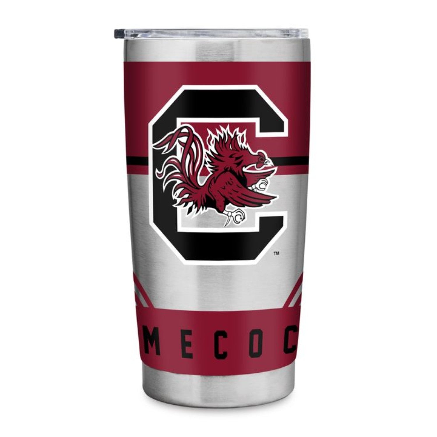 SOUTH CAROLINA GAMECOCKS 20 OZ STAINLESS STEEL BLOCK C TUMBLER WITH LID