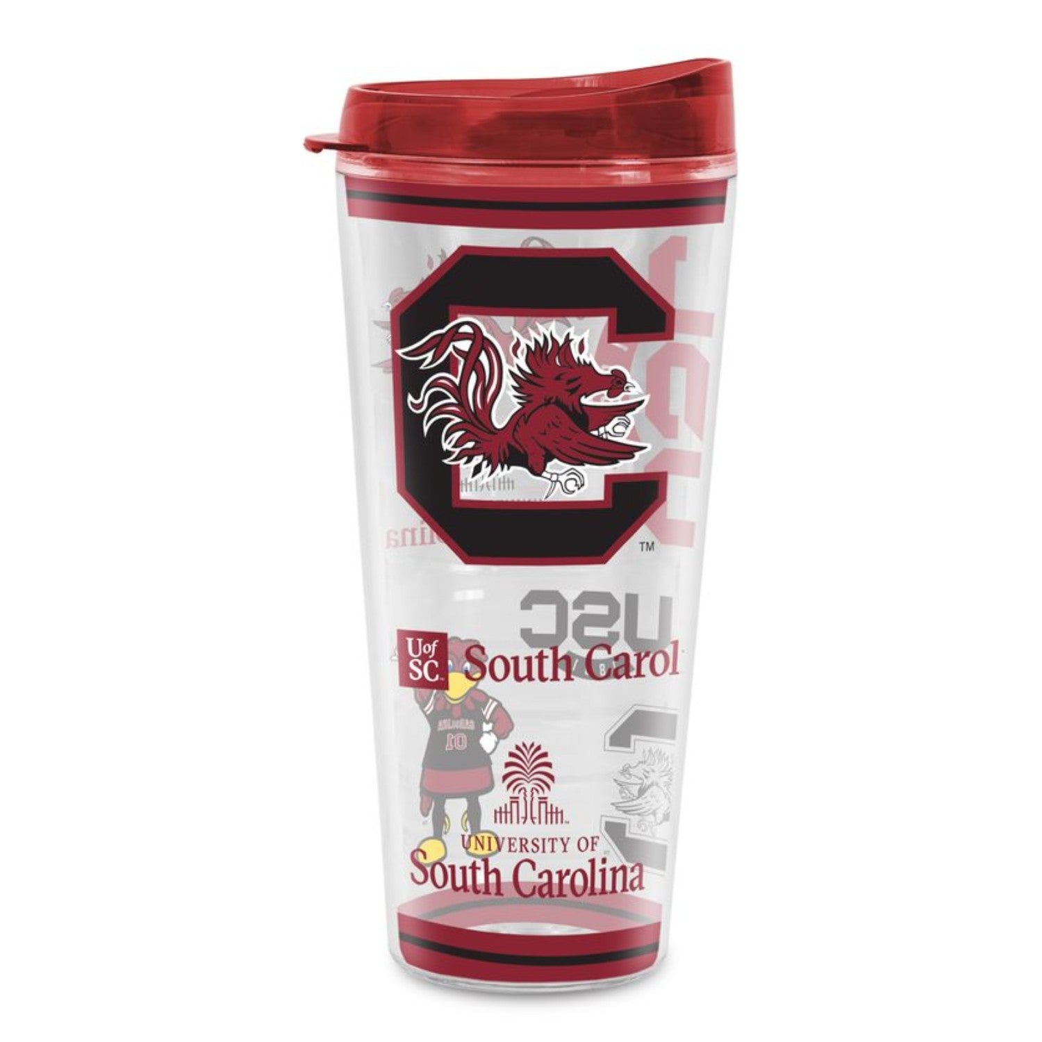 SOUTH CAROLINA GAMECOCKS 22 OZ DOUBLE WALL TUMBLER WITH LID