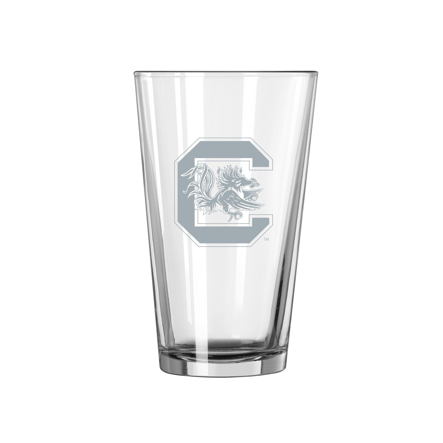 SOUTH CAROLINA GAMECOCKS ETCHED BLOCK C PINT GLASS