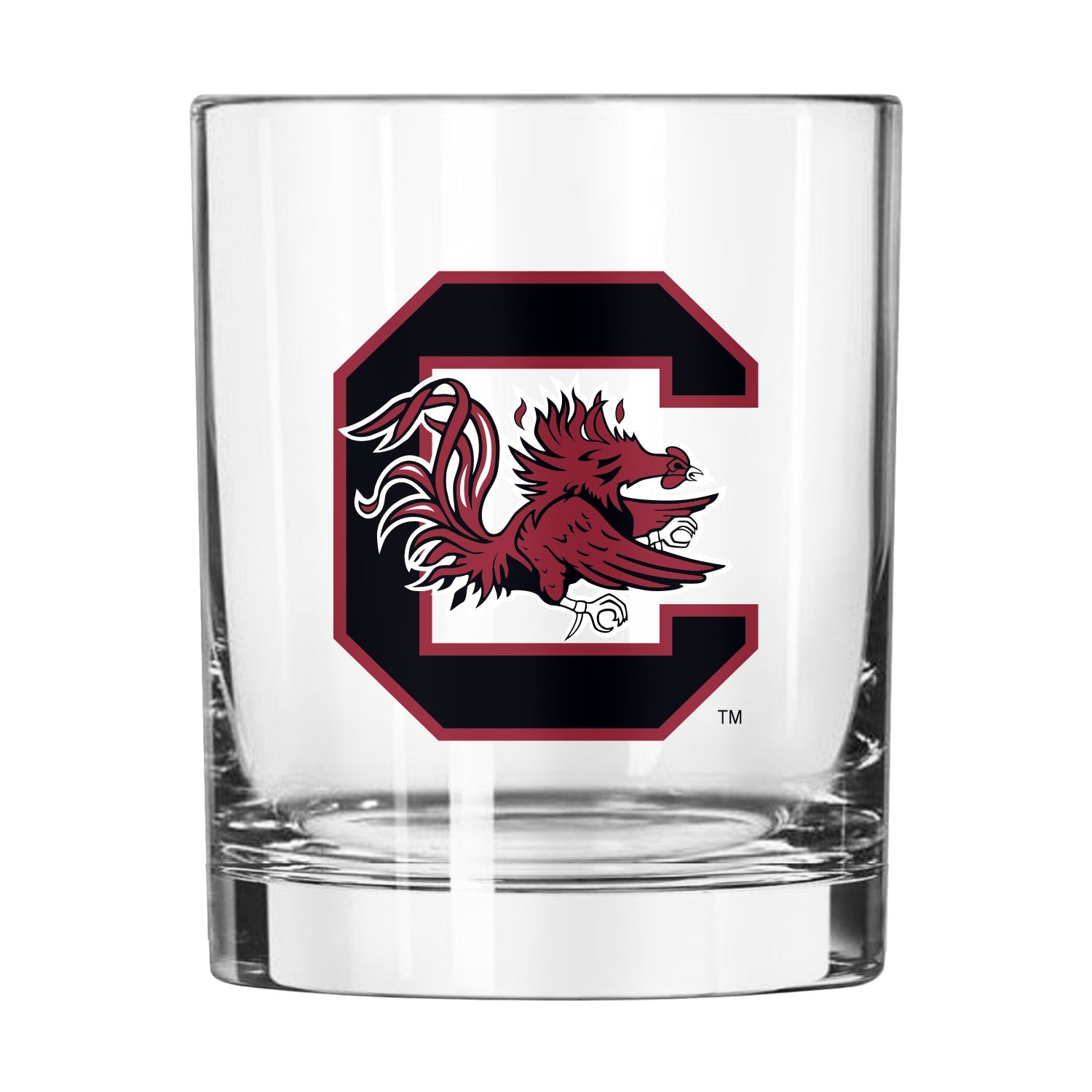 SOUTH CAROLINA GAMECOCKS BLOCK C ROCKS GLASS