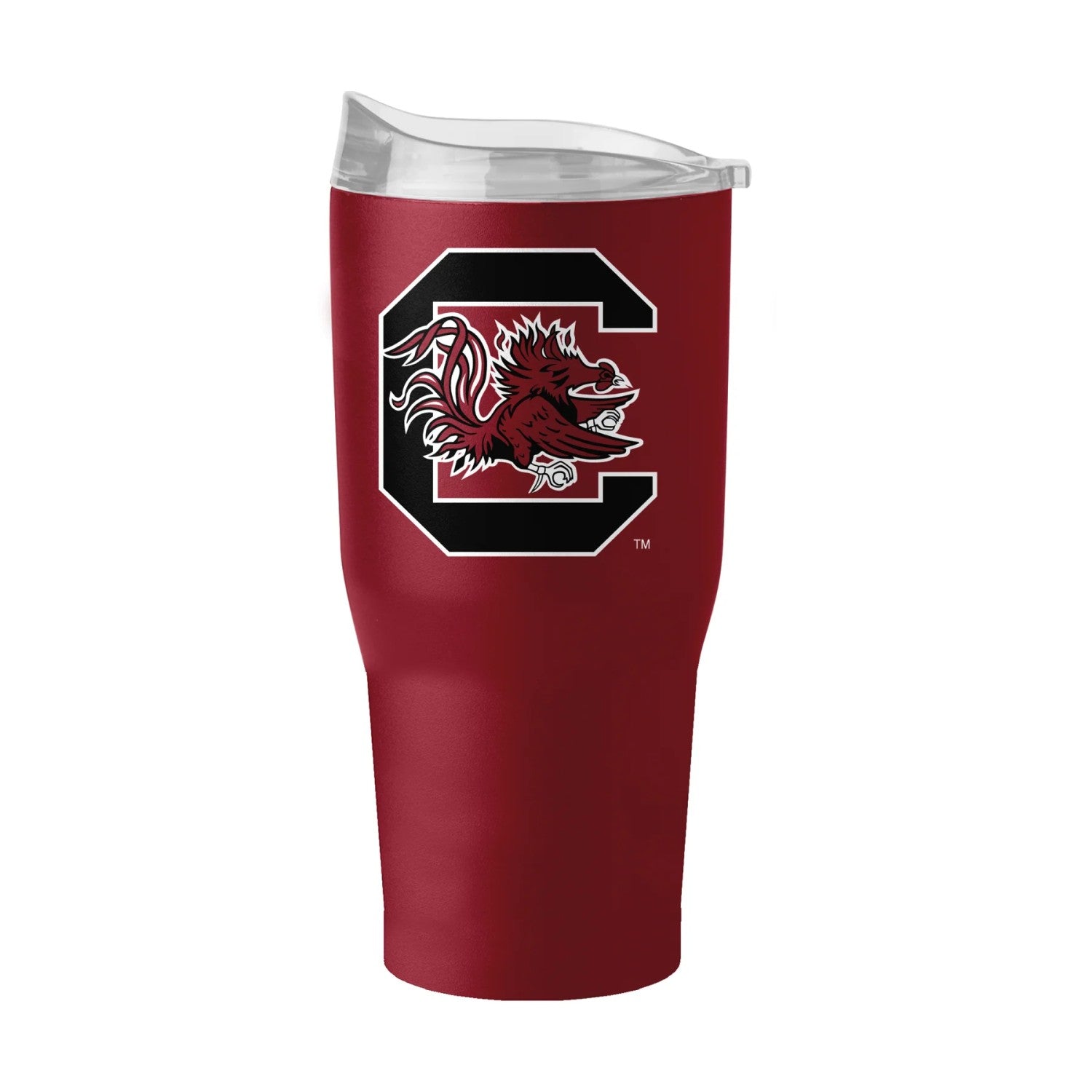 SOUTH CAROLINA GAMECOCKS GARNET BLOCK C 30 OZ POWDER COAT TUMBLER
