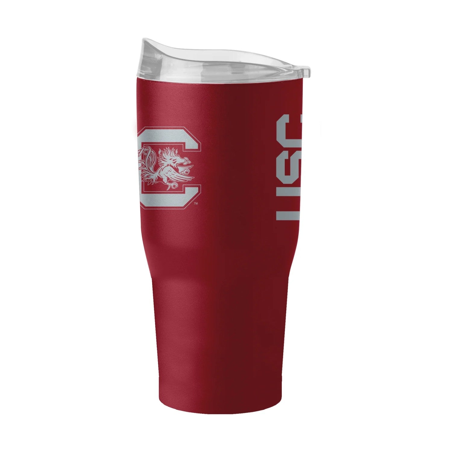 SOUTH CAROLINA GAMECOCKS GARNET 30OZ ETCHED BLOCK C POWDERCOAT TUMBLER