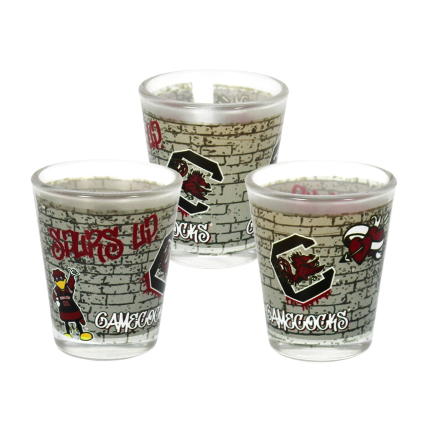 SOUTH CAROLINA GAMECOCKS GRAFFITI SHOT GLASS
